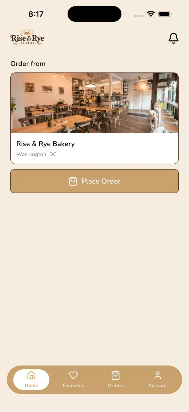 A bakery’s custom-branded app built on Ordare