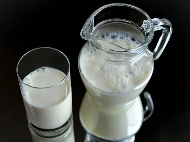 A glass and pitcher of horchata